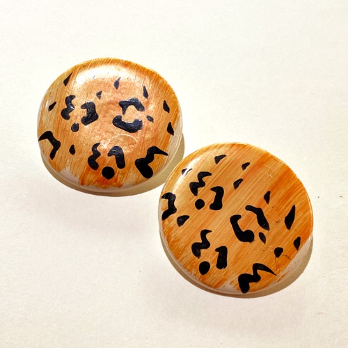 [HeCollection] Leopard Button Clip