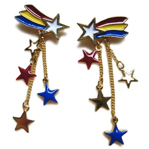 Star Color 2 Way Earring