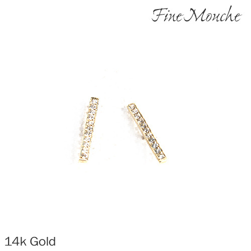 [FineMouche]Long Flat Cubic Earring