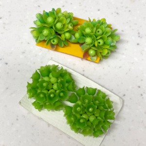 [HeCollection] Green Flower Clip
