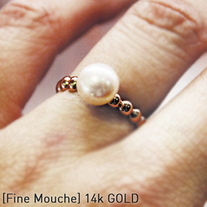 [FINE MOUCHE] Pink Pearl Ring