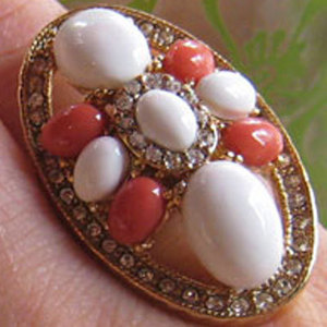 Saks5th Fancy Ring(Coral)